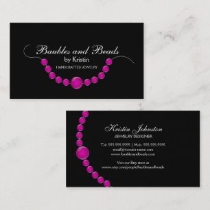 Elegant Jewellery and Beads Business Card