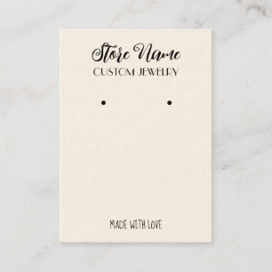 Elegant jewellery earring display  business card