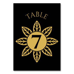 Elegant jewellery inspired frame and flower weddin table number