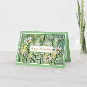 Elégant joli Floral Bonne Carte Anniversaire