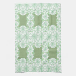 Élégant Joli Serviette de Coupe Florale Vert Mint