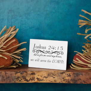 Elegant Joshua 24 House Blessing Prayer  Plaque
