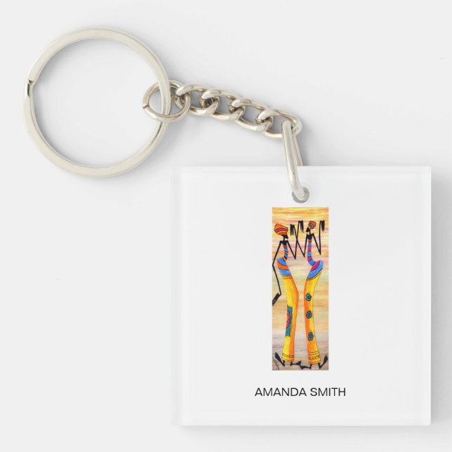 Elegant, Joy and Happy Dance Keychain (Front)