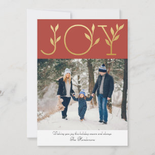 Elegant Joy Photo Holiday Card