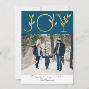 Elegant Joy Photo Holiday Card