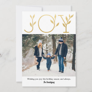Elegant Joy Photo Holiday Card