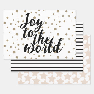 Elegant Joy to the world  Wrapping Paper Sheet