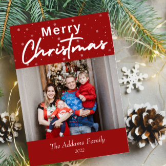 Élégant Joyeux Carte photo de Noël