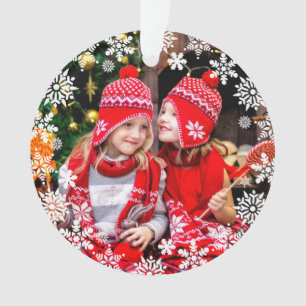 Élégant Joyeux Noël flocons de neige photo personn