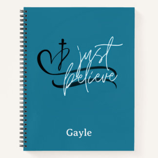 Elegant Just Believe Spiral Notebook
