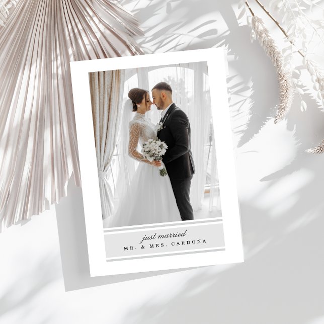 Elegant Just Married Elopement Photo Announcement (Creator Uploaded)