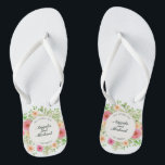 Elegant Just Married Wedding Flip Flops<br><div class="desc">For further customization,  please click the "Customize" button and use our design tool to modify this template. If the options are available,  you may change text and image by simply clicking on "Edit/Remove Text or Image Here" and add your own. Designed by Freepik.</div>