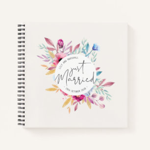 Elegant Just Married Wedding   Guestbook Notebook