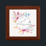 Elegant Just Married Wedding | Keepsake Box<br><div class="desc">For further customization, please click the "Customize" button and use our design tool to modify this template. If the options are available, you may change text and image by simply clicking on "Edit/Remove Text or Image Here" and add your own. If you wish to have this design added to a...</div>