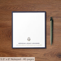 Elegant Justice Scale Logo Notepad