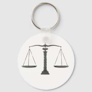 Elegant Justice Scales Keychain