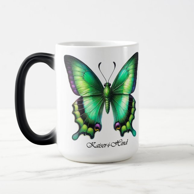 Elegant Kaiser Butterfly Wrap  Magic Mug (Left)