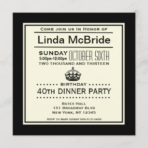 Elegant Keep Calm Birthday Invitation