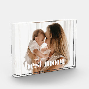 Elegant Keepsake Best Mom Ever Photo Block