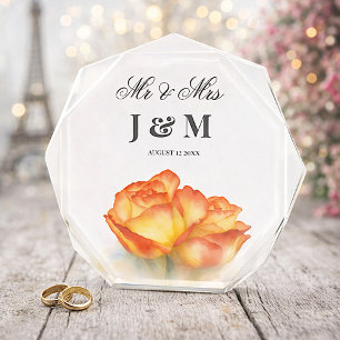 Elegant Keepsake Newlyweds Gift Bride Groom Photo Block
