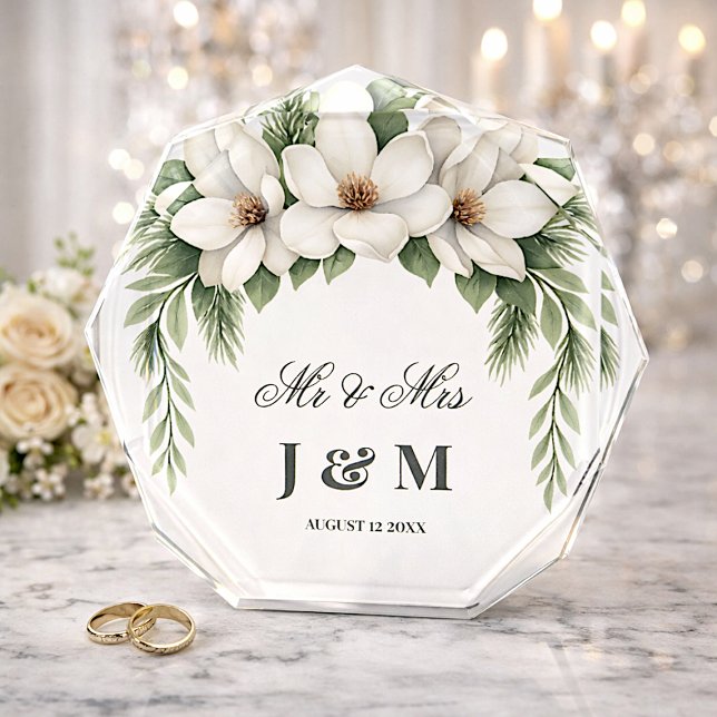 Elegant Keepsake Newlyweds Gift Bride Groom  Photo Block (Creator Uploaded)