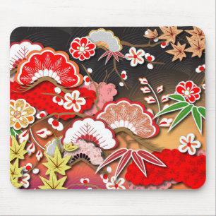 Elegant Kimono - Japanese Design Mouse Pad