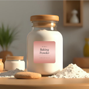 Elegant Kitchen Baking Powder Rose Gold Color Square Sticker