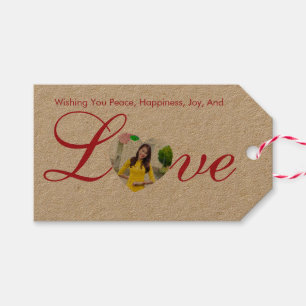 Elegant Kraft Love Gift Tags for Special Occasions