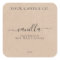 Elegant Kraft Minimalist Script Candle Label