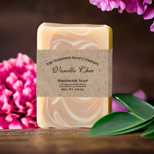 Elegant Kraft Paper Style Soap Belly Band Invitation Belly Band