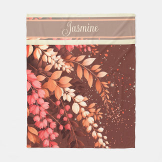 Elegant Laburnum Cascade Fleece Blanket