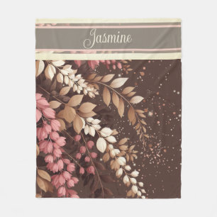 Elegant Laburnum Cascade Fleece Blanket
