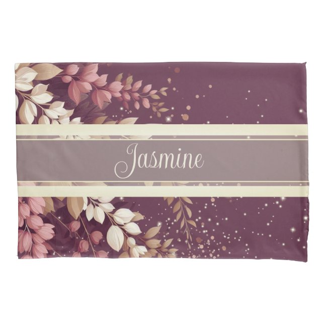 Elegant Laburnum Cascade Pillowcase (Front-Left)