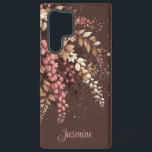 Elegant Laburnum Cascade Samsung Galaxy Case<br><div class="desc">A cascading display of Laburnum flowers,  blending soft golden and pink hues against a deep,  rich background.</div>