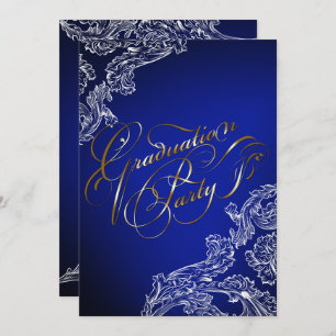 Elegant Lace and Calligraphy Graduation Invitation