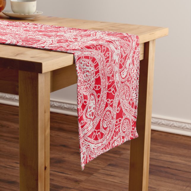 Elegant Lace Effect Short Table Runner (In Situ)