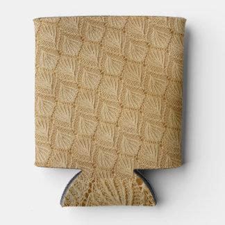Elegant lace fabric: textured patterns. can cooler