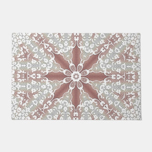 Elegant Lace Floral Doormat