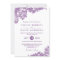Elegant Lace Lavender Purple White Formal Wedding