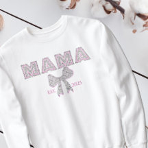 Elegant Lace "MAMA" with Bow MOM