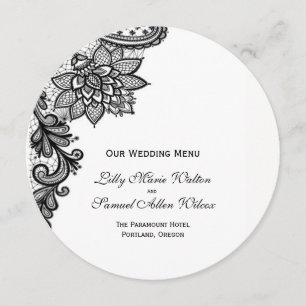 Elegant Lace Menu Card