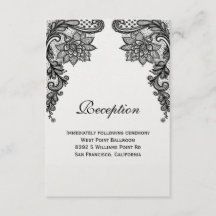 Elegant Lace Reception Card