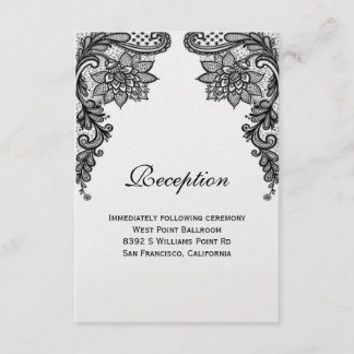 Elegant Lace Reception Card
