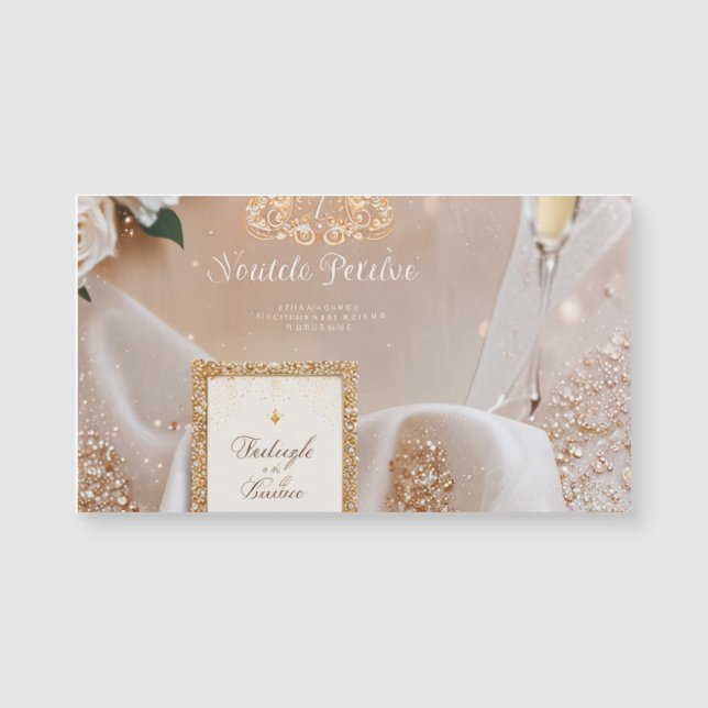 Elegant Lace Wedding Invitation (Front)