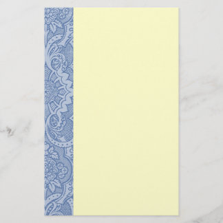 Elegant Lacy Blue Stationery