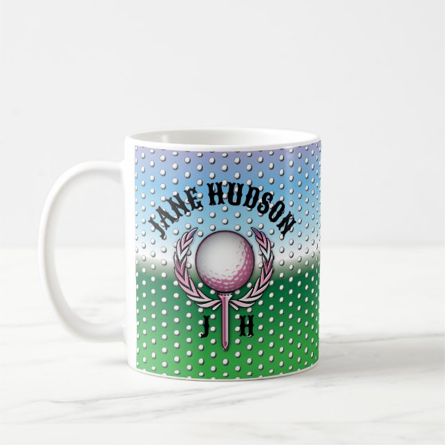 Elegant Ladies Golf Design Coffee Mug (Left)