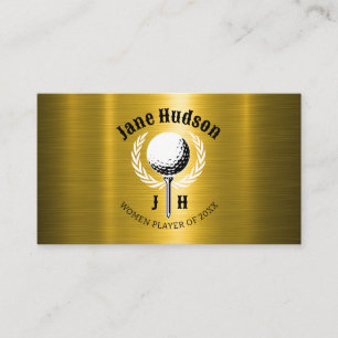 Elegant Ladies Golf Monogram Design Business Card