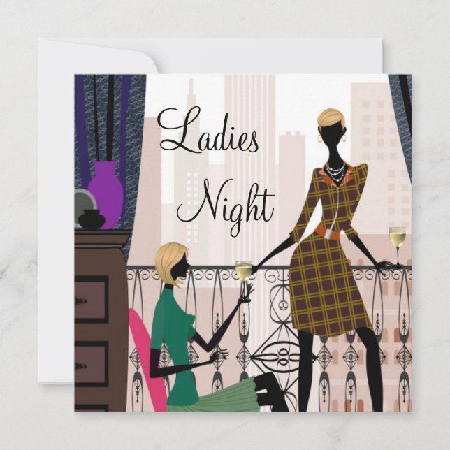 Elegant Ladies Night Out Invitation (Front)