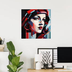 Elegant lady Art Deco lovers  Poster