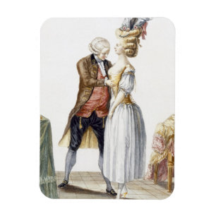 Elegant Lady at a Fitting with her Tailor, plate f Magnet